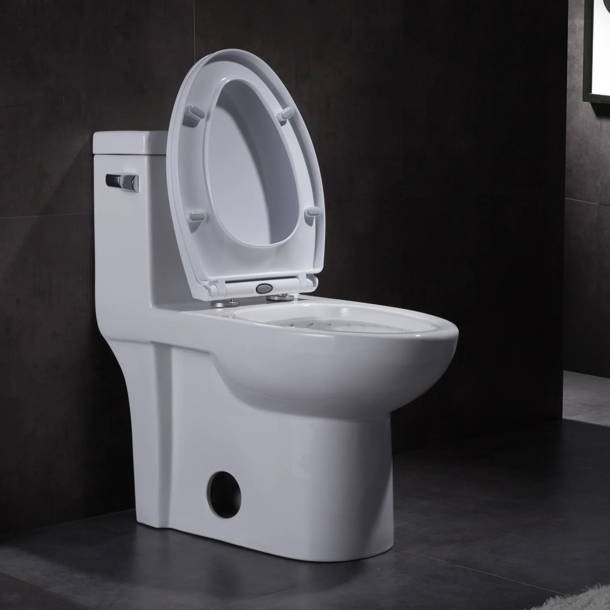 1.28 GPM (Water Efficient) One-Piece ADA Elongated Toilet, Soft Close Seat Included (cUPC Approved) - 28"x 14.5"x 29" - Image 6