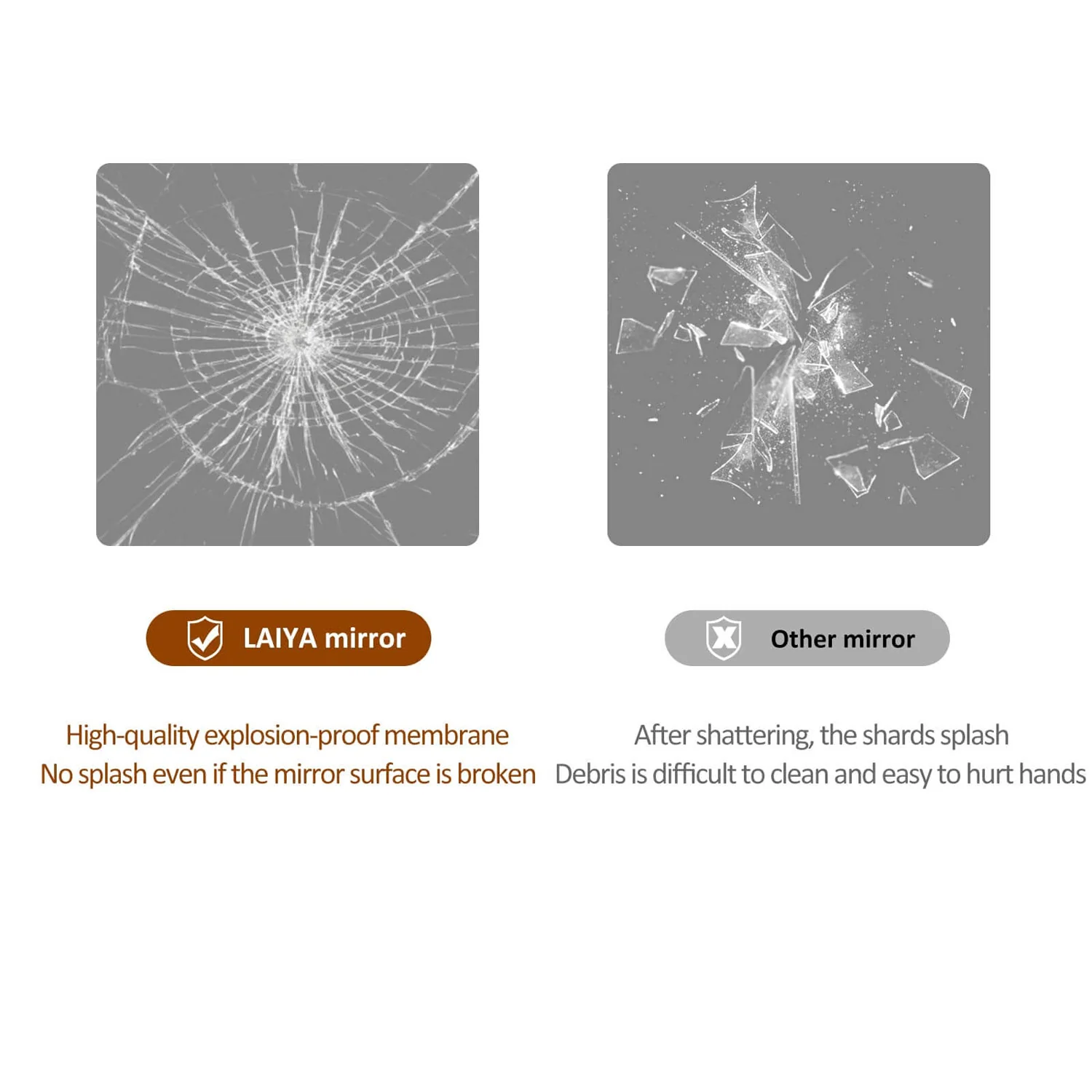 65"x21" Full Length LED Floor Mirror with 3-Color Dimmable Lights - Image 10