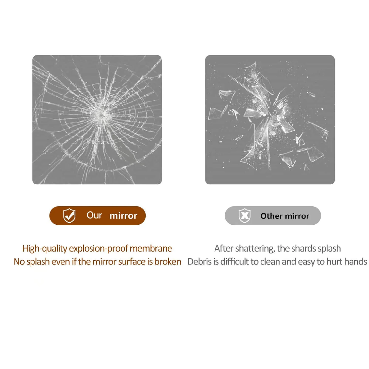 65"x21" Full Length LED Mirror with Stand, 3-Color Dimmable Lights - Image 8