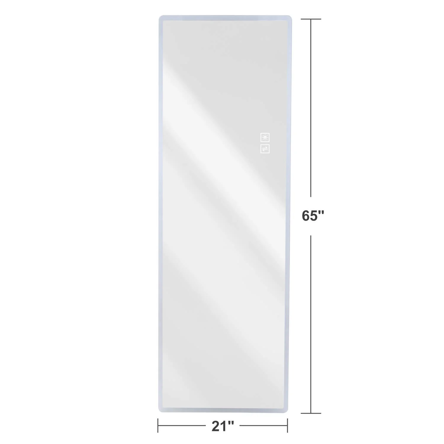 65" x 21" LED Lighted Vanity Mirror with Dimmable Lights, Wall Mount - Image 12