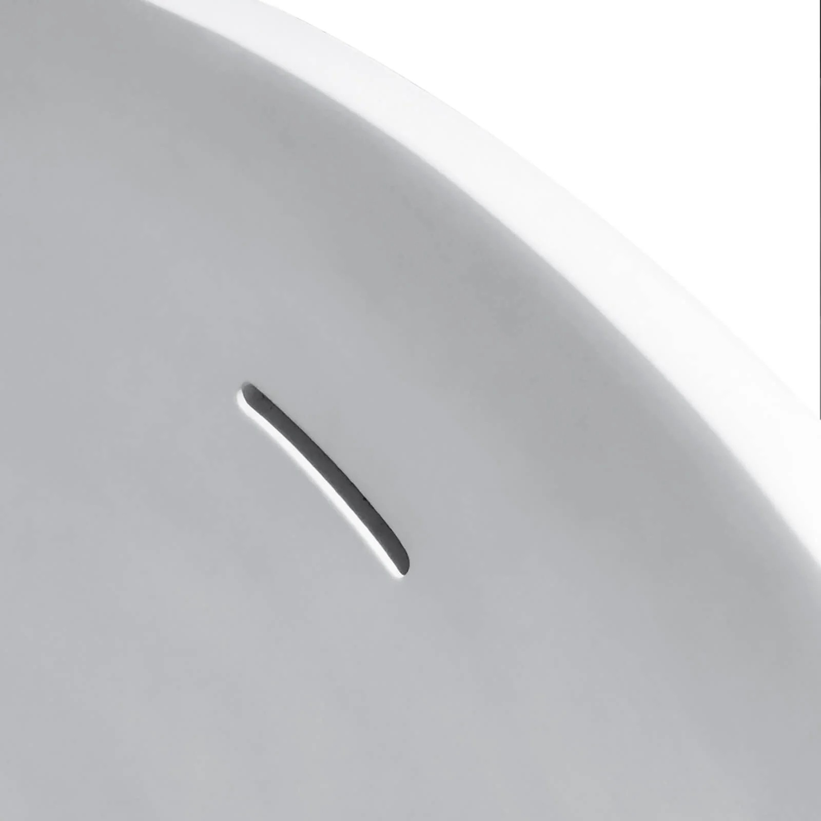 66" Matte White Egg Solid Surface Bathtub - Image 4