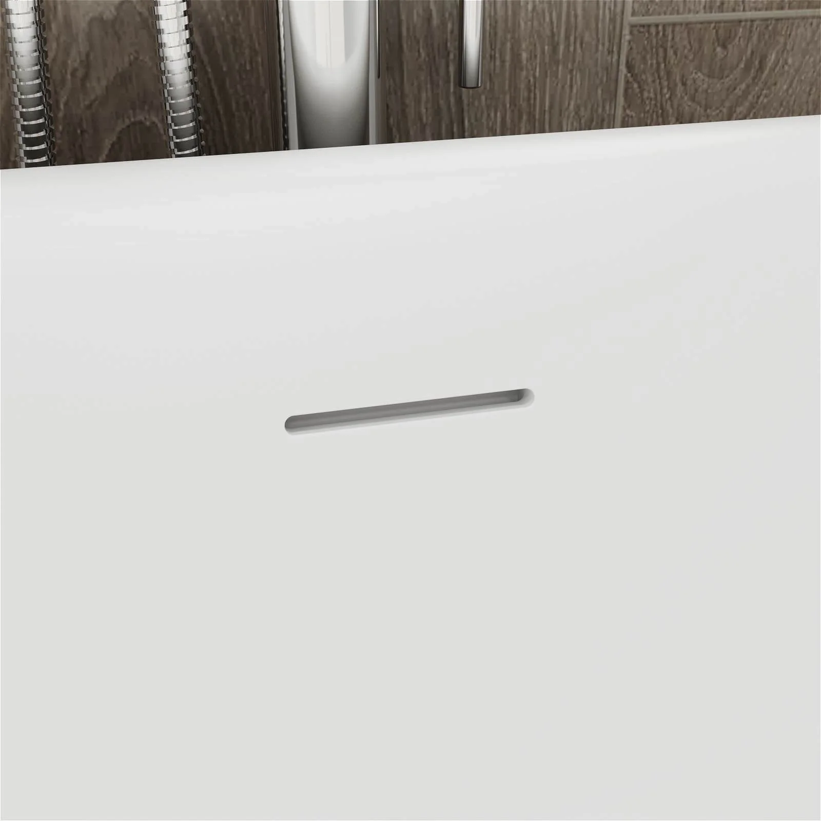 67" Vintage Freestanding Pedestal Bathtub, Double Ended Solid Surface Soaking Tub, Classic Design - Image 16