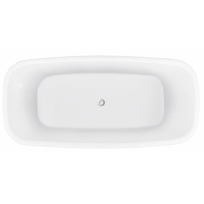 Mokleba 67'' Rectangular Acrylic Soaking Bathtub with Rounded Corners and Freestanding Design - Image 8