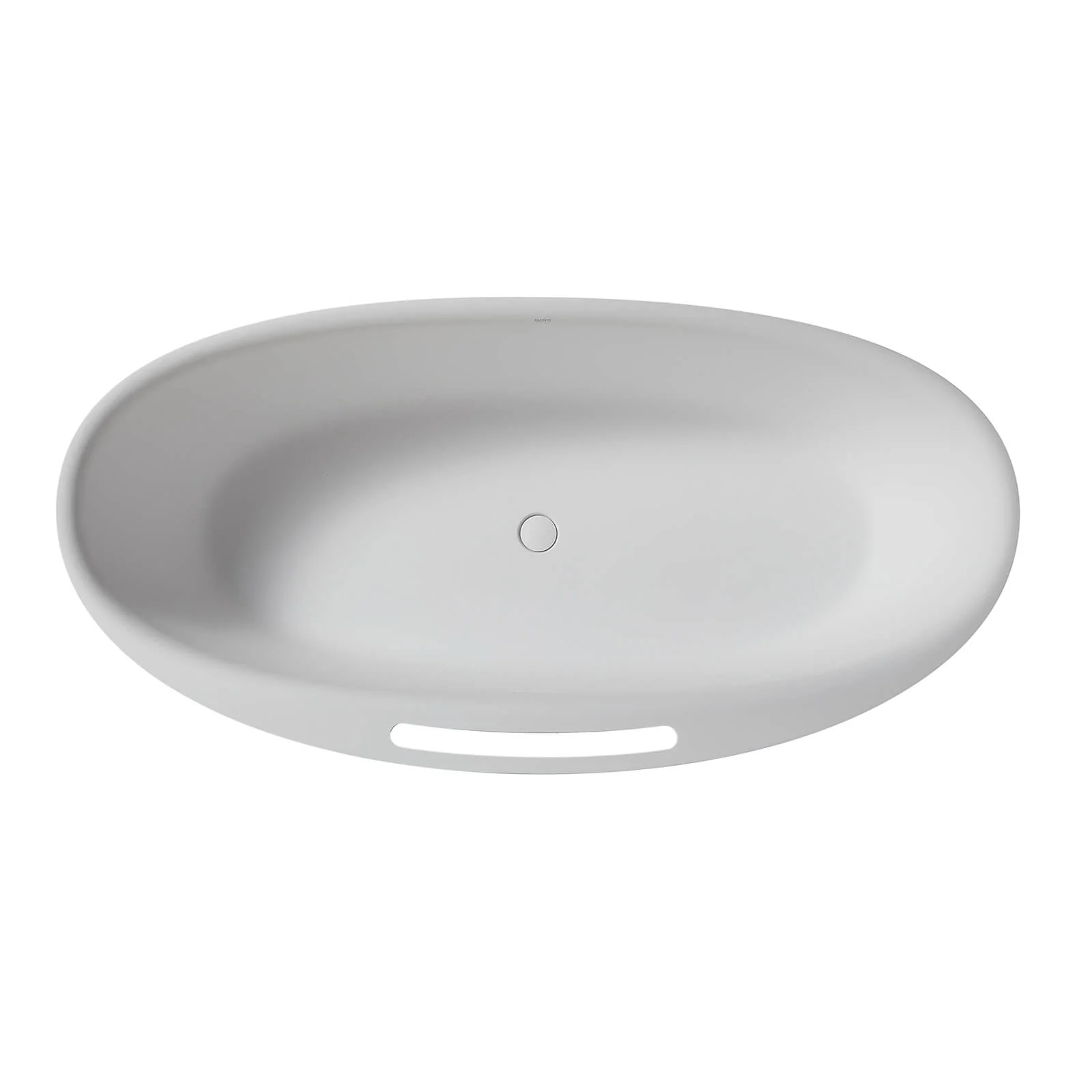 67" Solid Surface Soaking Tub with Towel Rack - Image 11