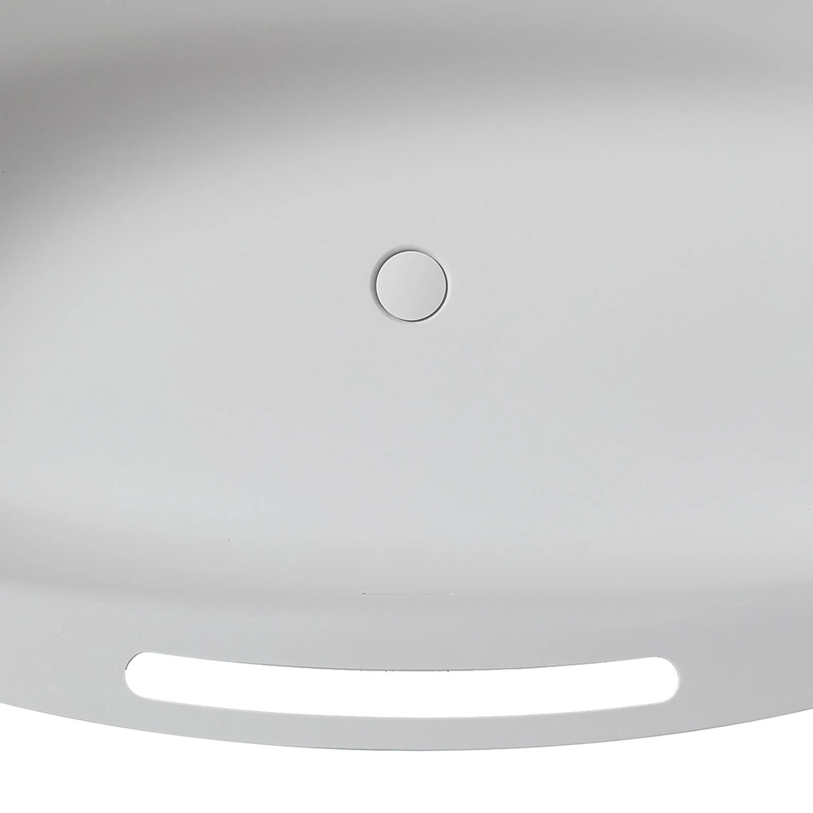 67" Solid Surface Soaking Tub with Towel Rack - Image 12
