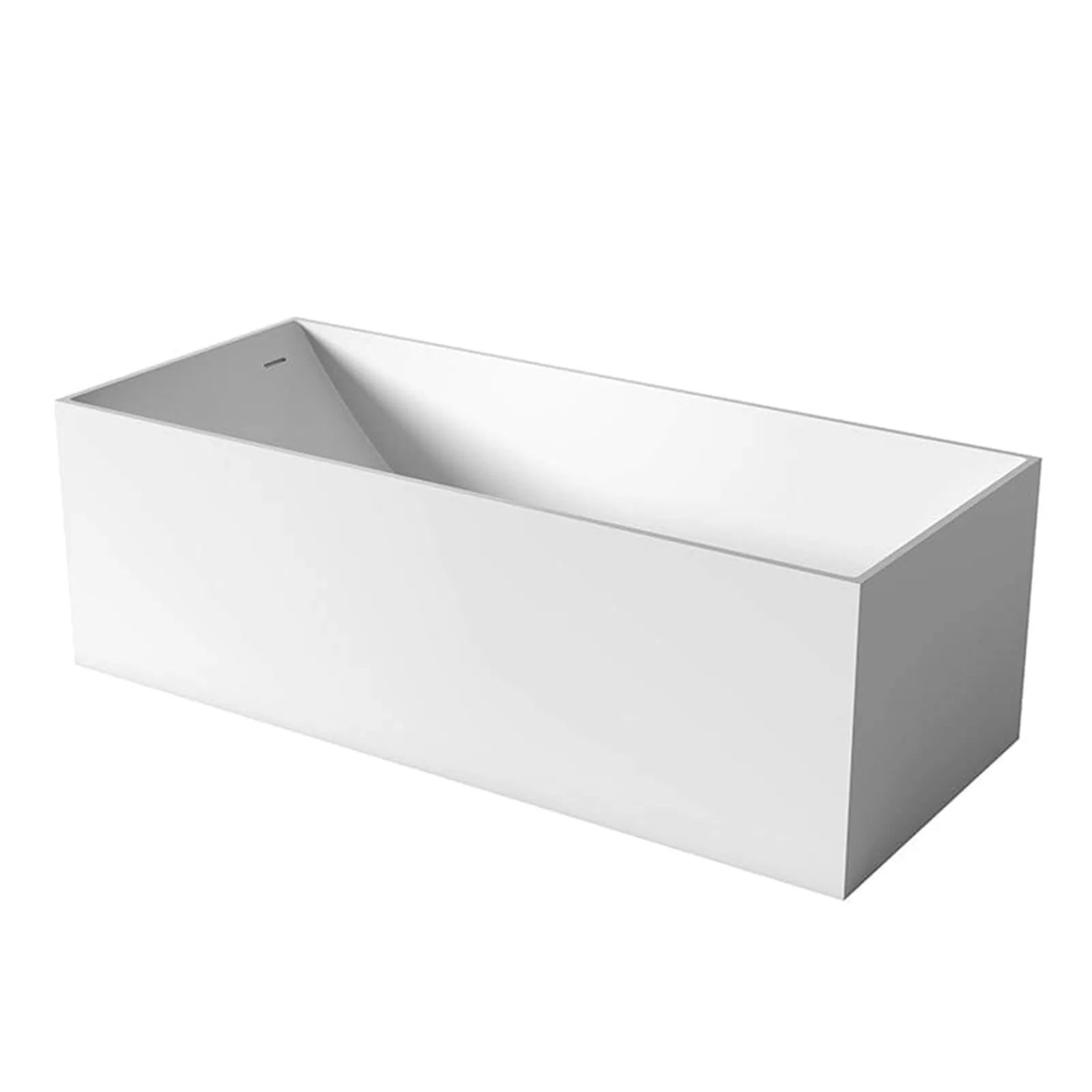 67" Freestanding Rectangular Bathtub with Ergonomic Backrest - Image 12