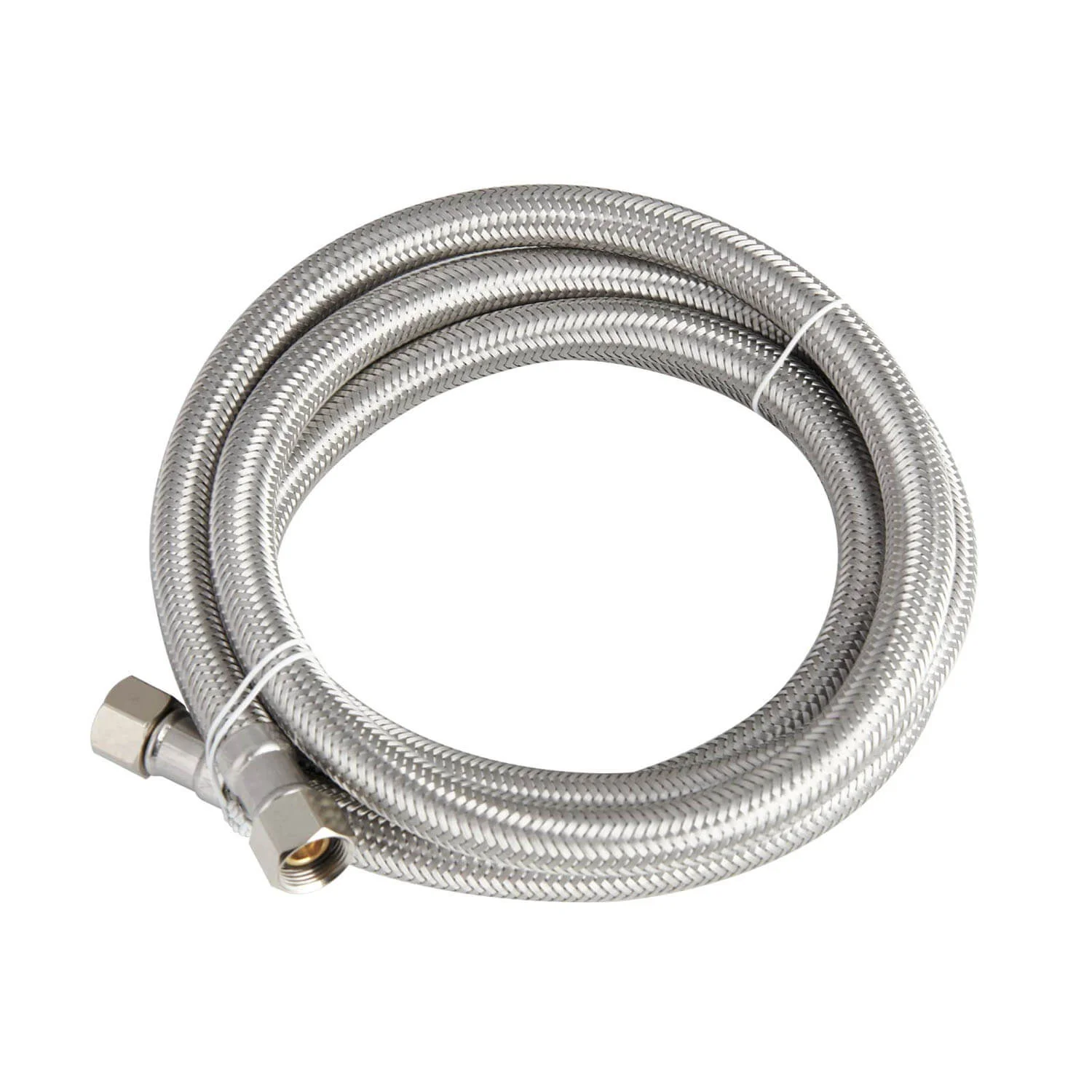 6FT Stainless Steel Dishwasher Supply Line with 3/8" Brass Compression Connections