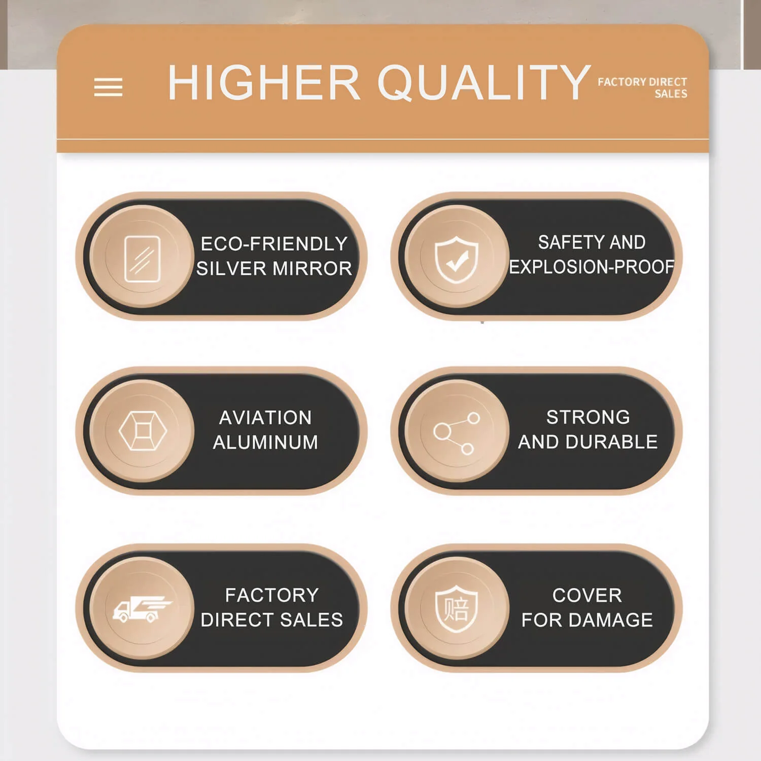 70"x31" Black Full Length Mirror with Aluminum Frame, Lean or Wall Mount - Image 5