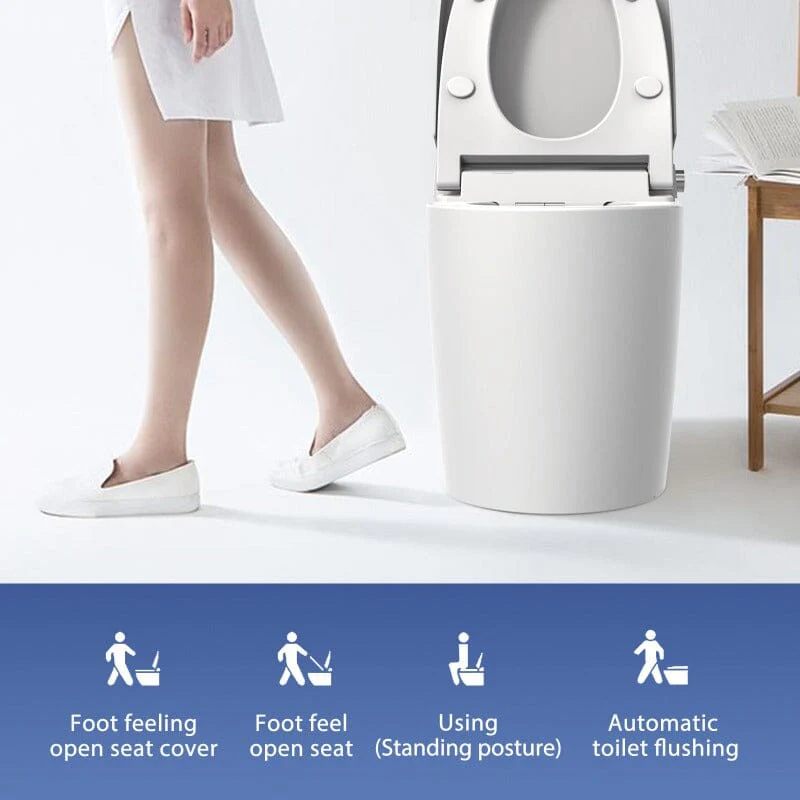 Giving Tree Multifunction U-Shaped Smart Toilet Automatic Flush with Remote Control/Foot Sensor/Night Light - Image 8