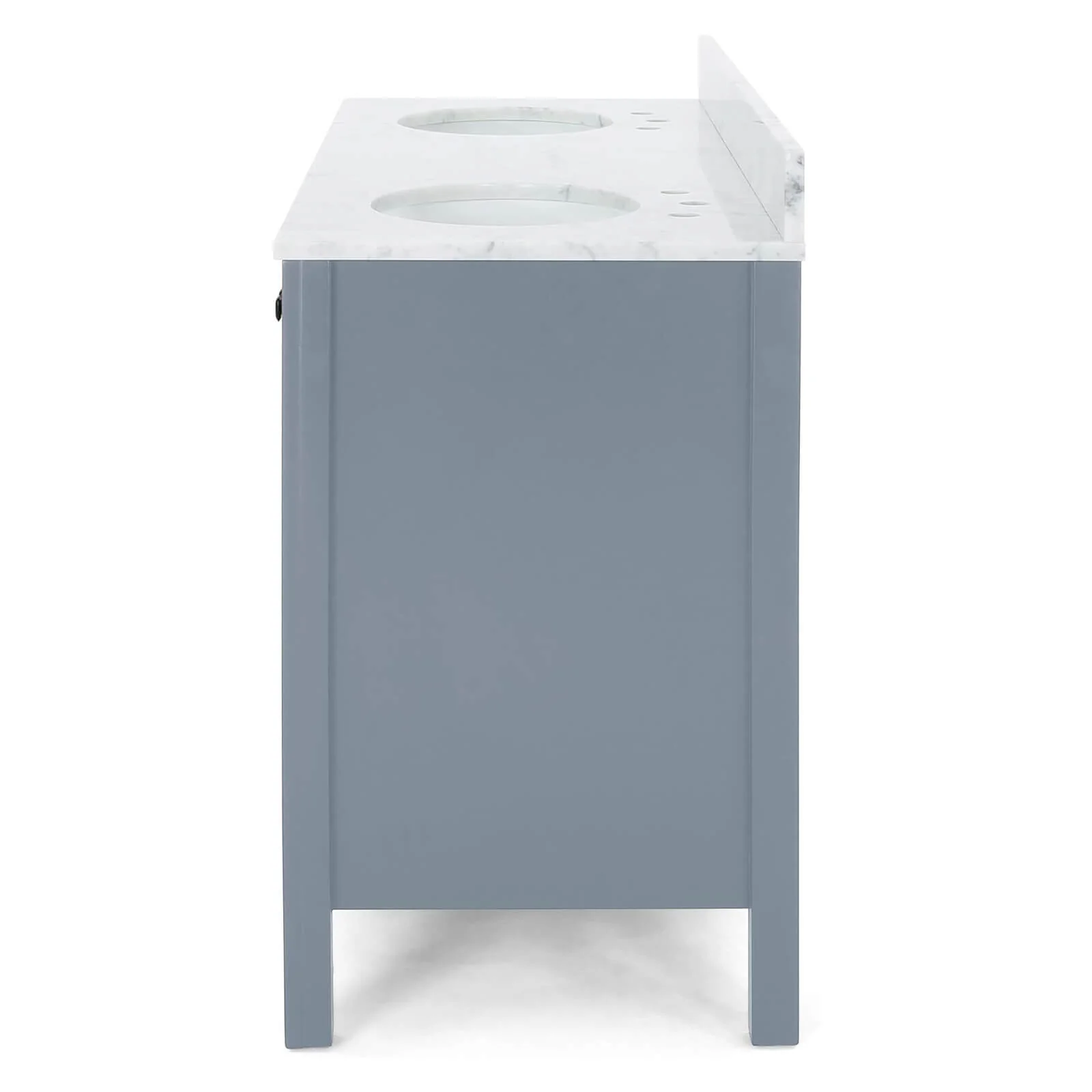 73" Grey Poplar Wood Bathroom Vanity with 6 Drawers - Image 6