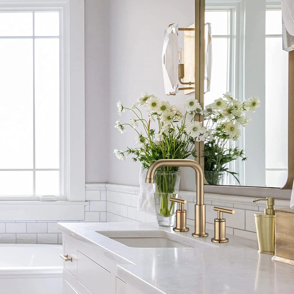 8 in. Widespread Double Handle Bathroom Faucet with Pop Up Drain - Image 3