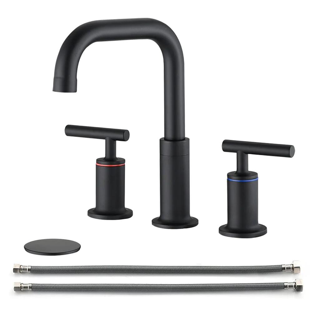 8 in. Widespread Double Handle Bathroom Faucet with Pop Up Drain - Image 8