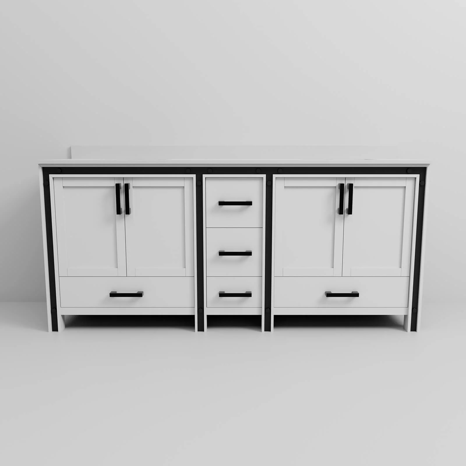 80" White Freestanding Vanity with Ample Storage Space - Image 6