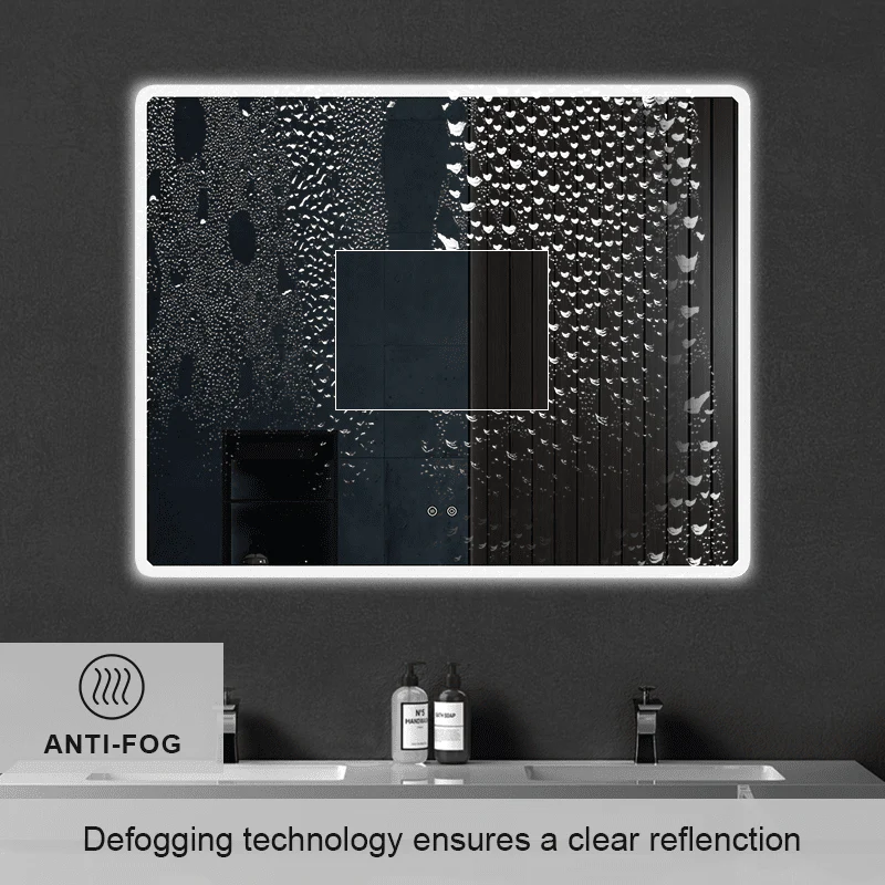 Anti-fog Rounded Rectangular Bathroom Mirror - Image 32