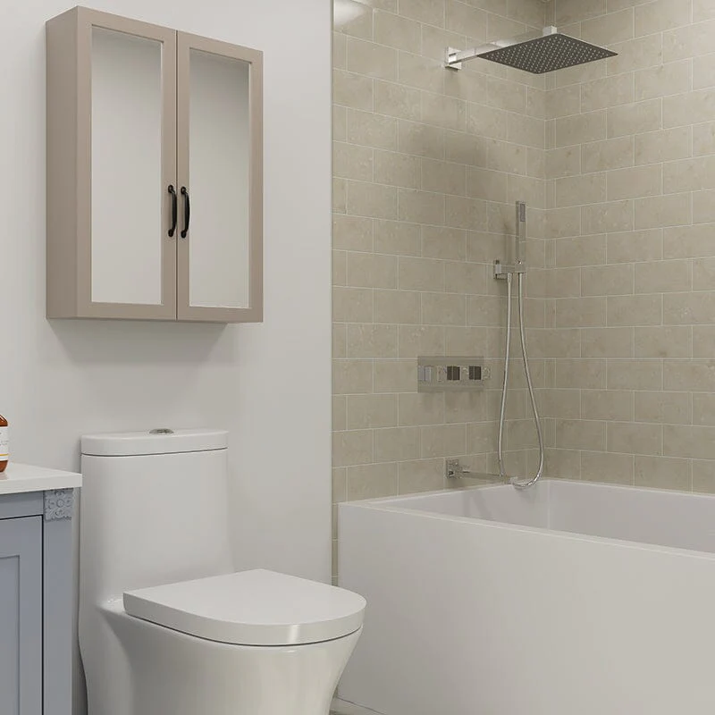 Bathroom 12" Square Wall Mounted Shower Set with Hand Shower & Tub Spout - Image 17