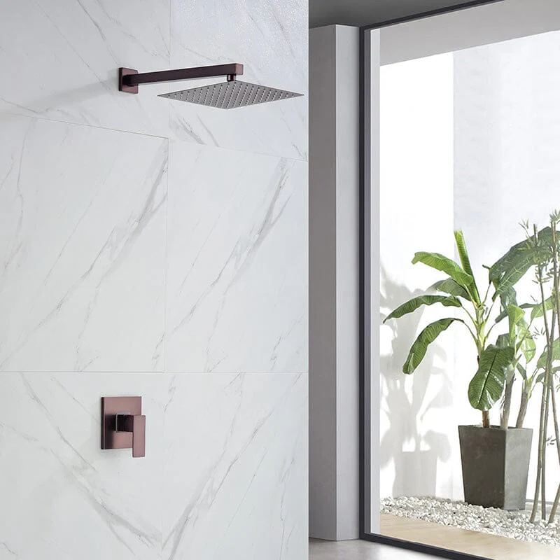 Bathroom Shower System 10'' Wall Mounted Shower Head with Rough-in Valve - Image 28