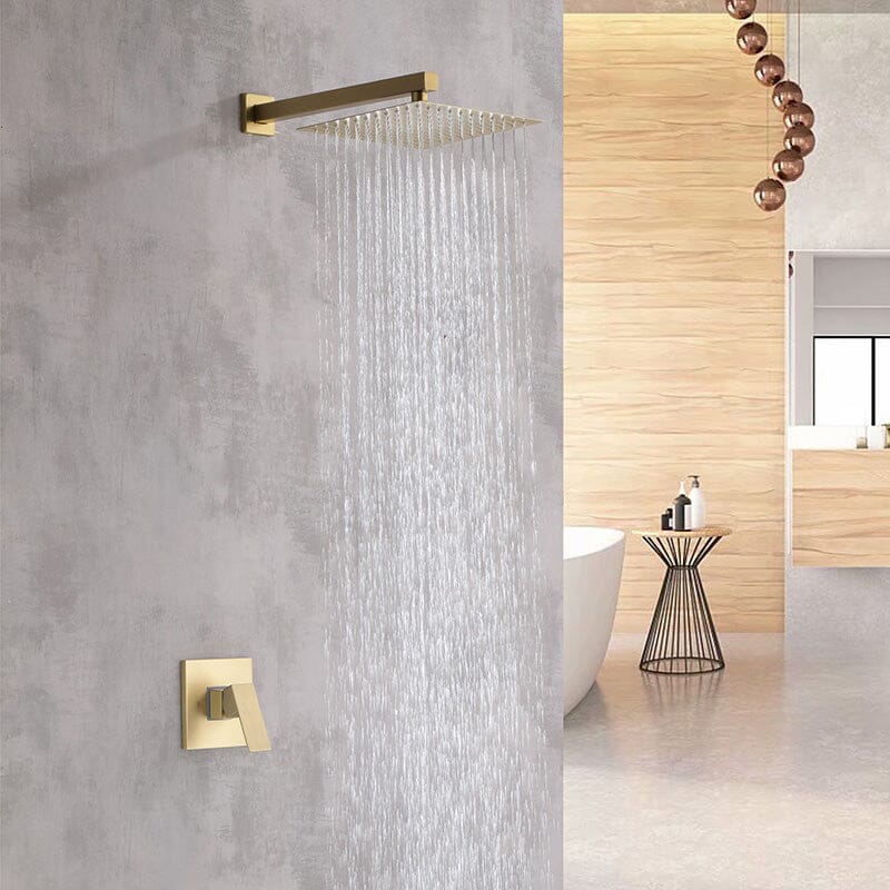 Bathroom Shower System 10'' Wall Mounted Shower Head with Rough-in Valve - Image 9