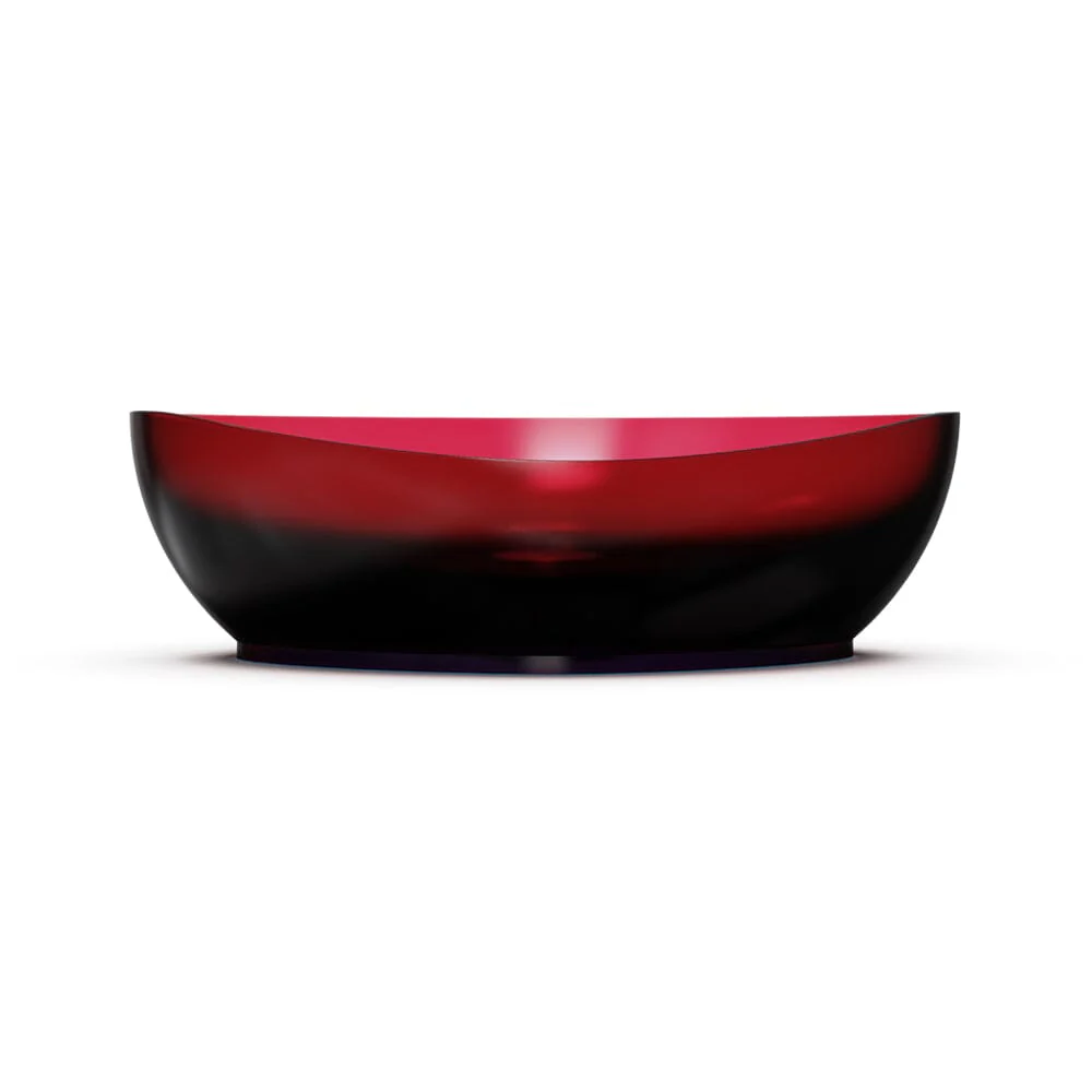 20''x14'' Bathroom Sink Art Translucent Stone Resin Oval Vessel with Drainpipe - Image 8