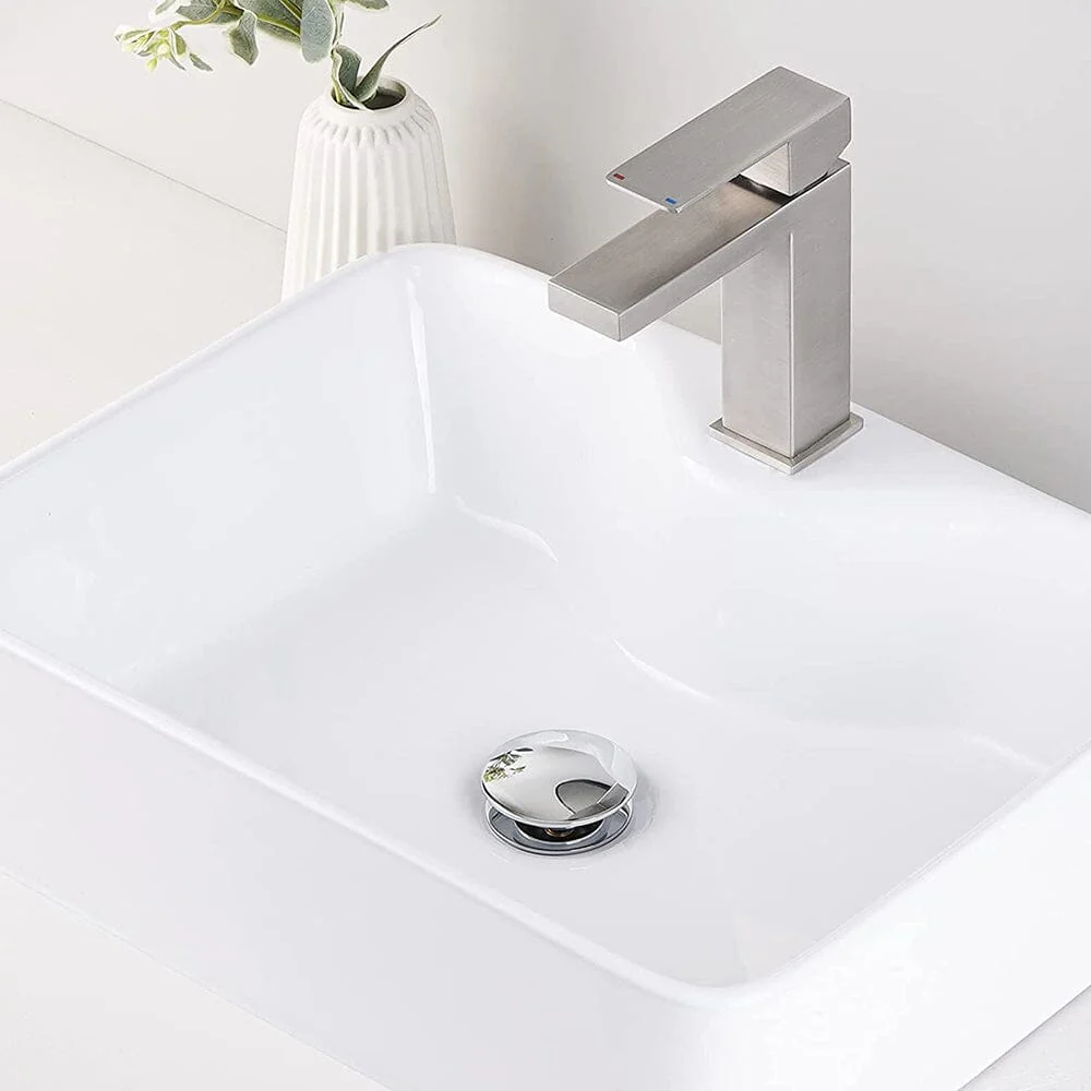 Bathroom Sink Drain without Overflow Vessel Sink Lavatory Vanity Pop Up Drain Stopper - Image 4