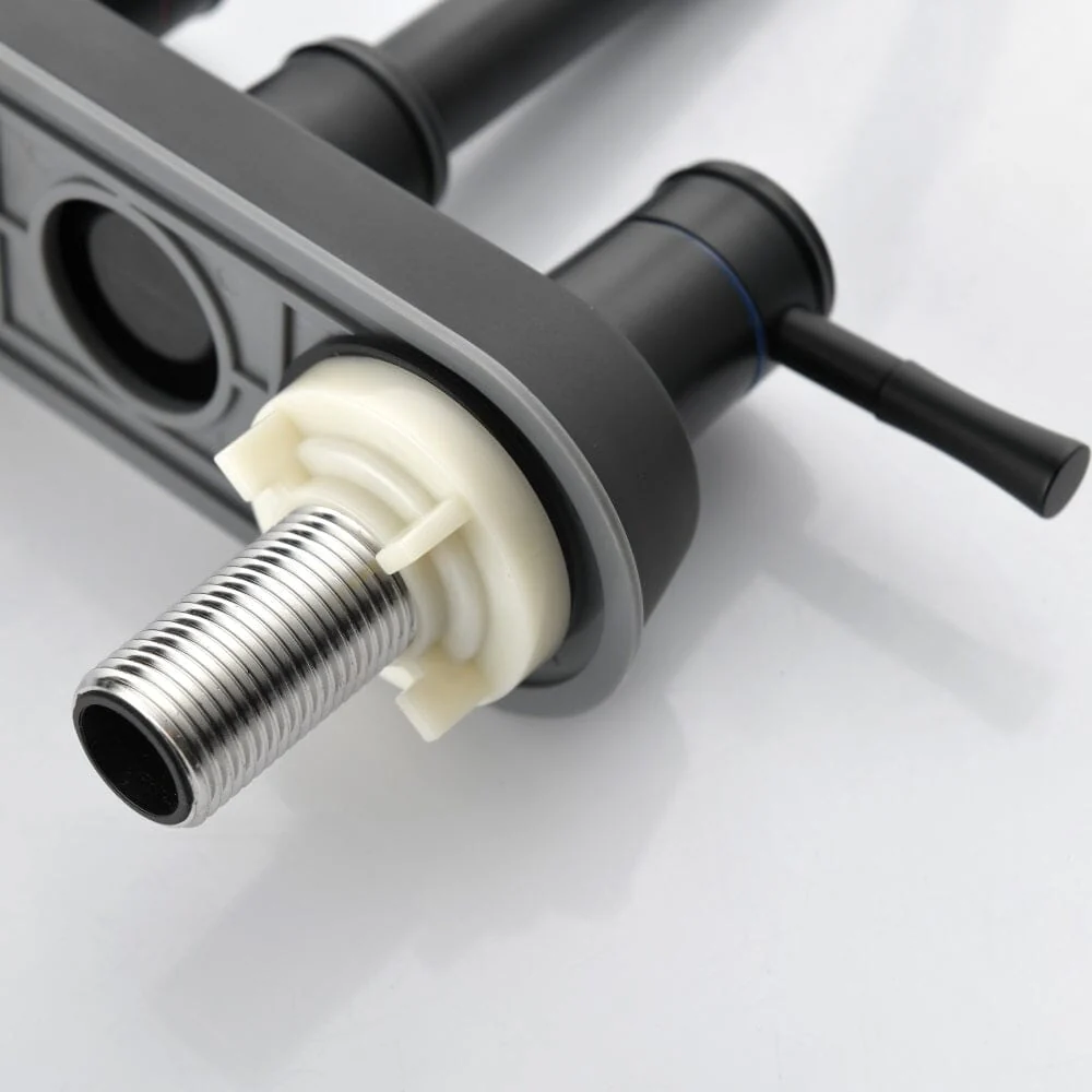 Bathroom Sink Faucet with Pop-Up Sink Drain and 2 Hoses, 3-Hole Stainless Steel High Arc - Image 13