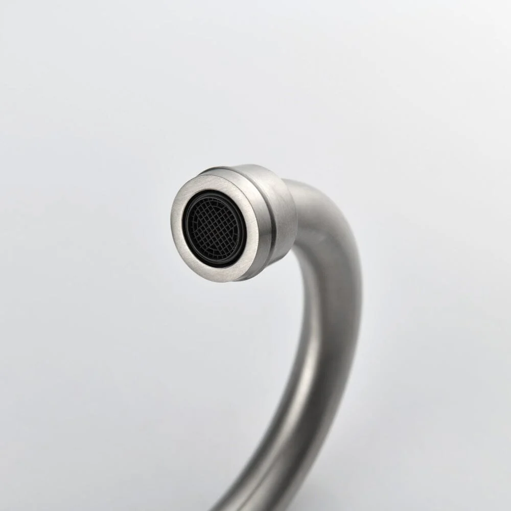 Bathroom Sink Faucet with Pop-Up Sink Drain and 2 Hoses, 3-Hole Stainless Steel High Arc - Image 22