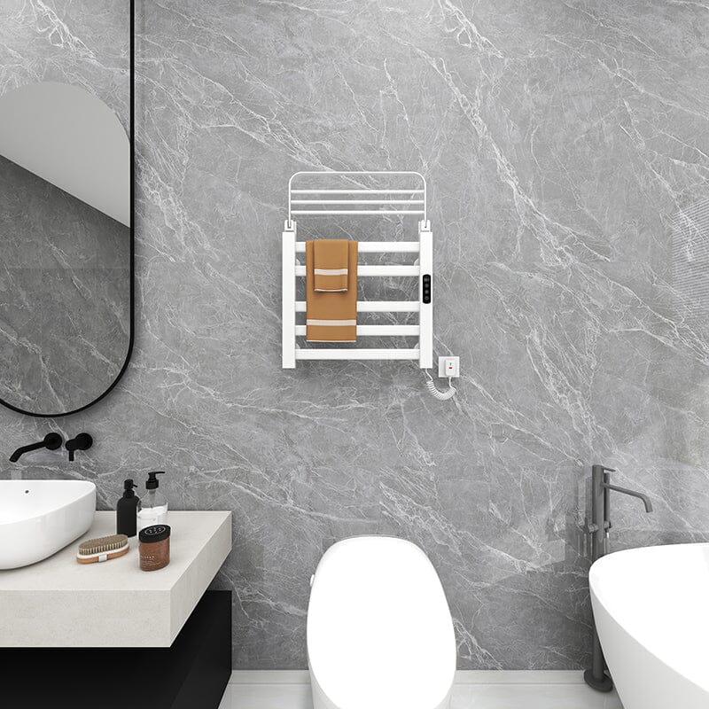 Bathroom Wall Mounted Smart Heated Towel Rack with Top Shelf - Image 12