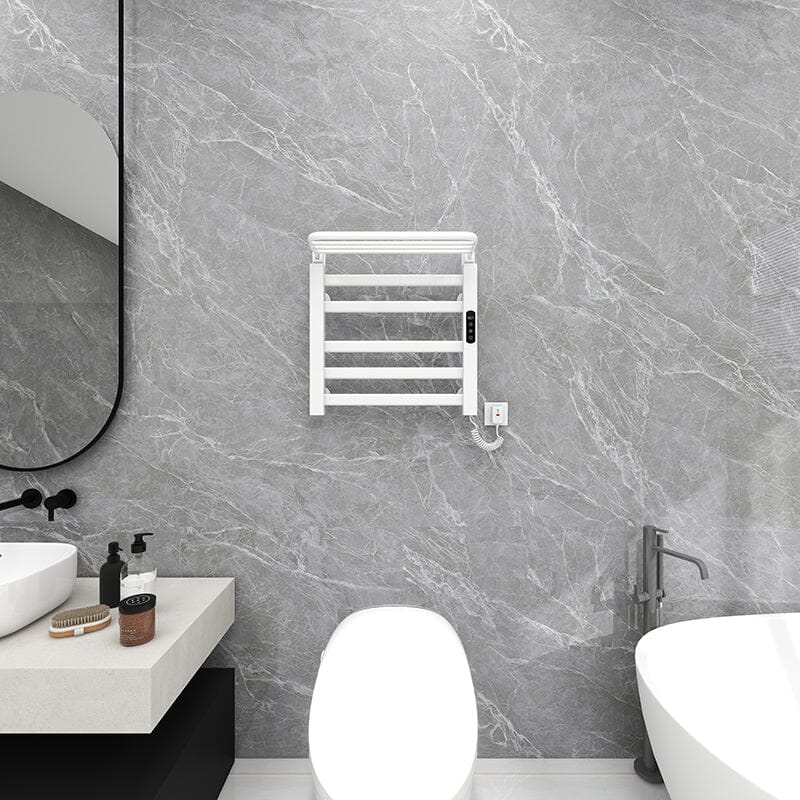 Bathroom Wall Mounted Smart Heated Towel Rack with Top Shelf - Image 16