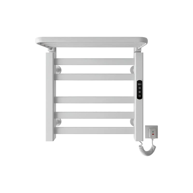 Bathroom Wall Mounted Smart Heated Towel Rack with Top Shelf - Image 17