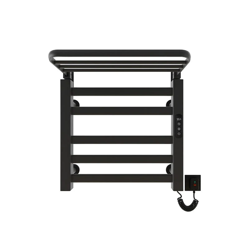 Bathroom Wall Mounted Smart Heated Towel Rack with Top Shelf - Image 8