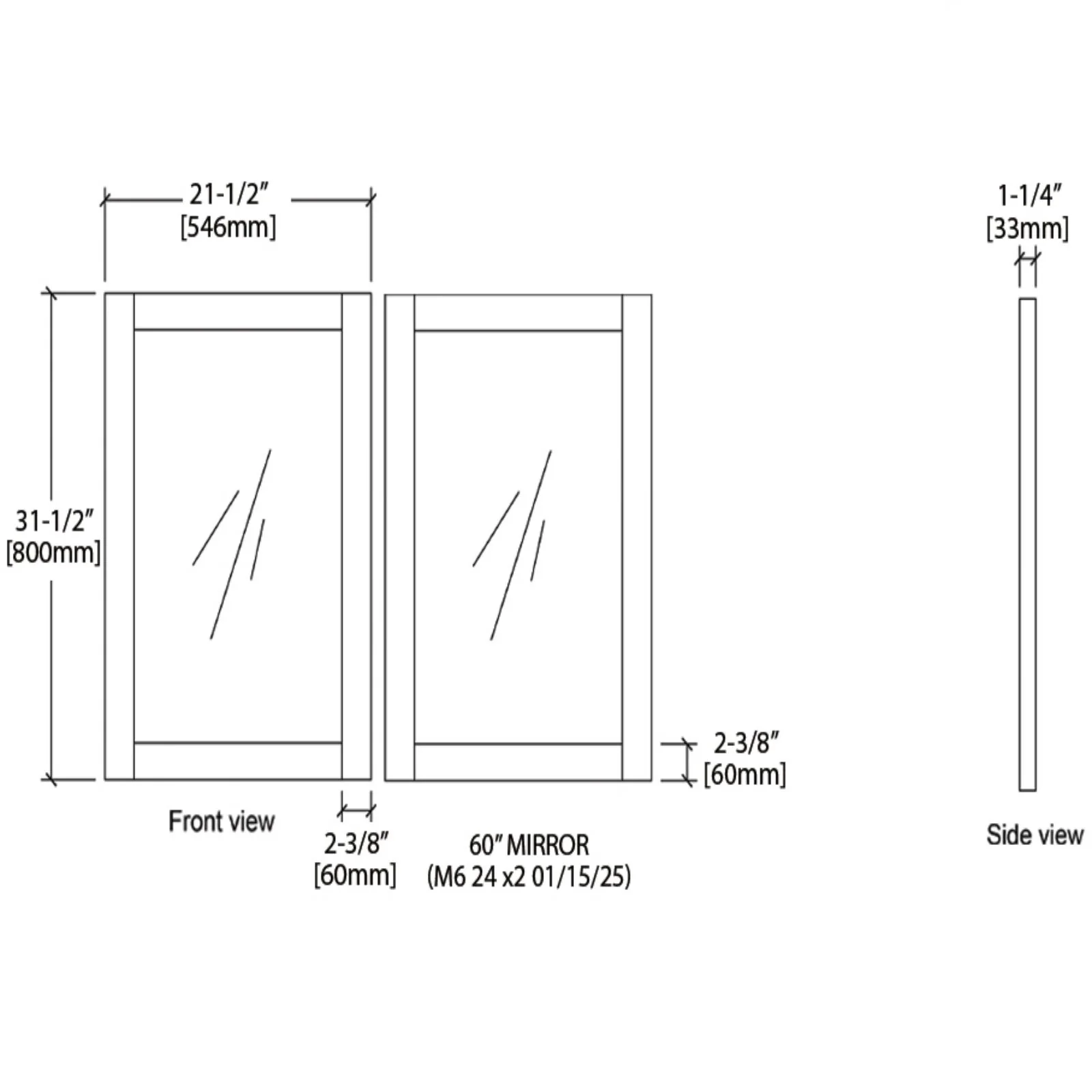 Blossom 24" x 32" Wall-Mounted Rectangle Framed Mirror with Mounting Hardware - Image 12