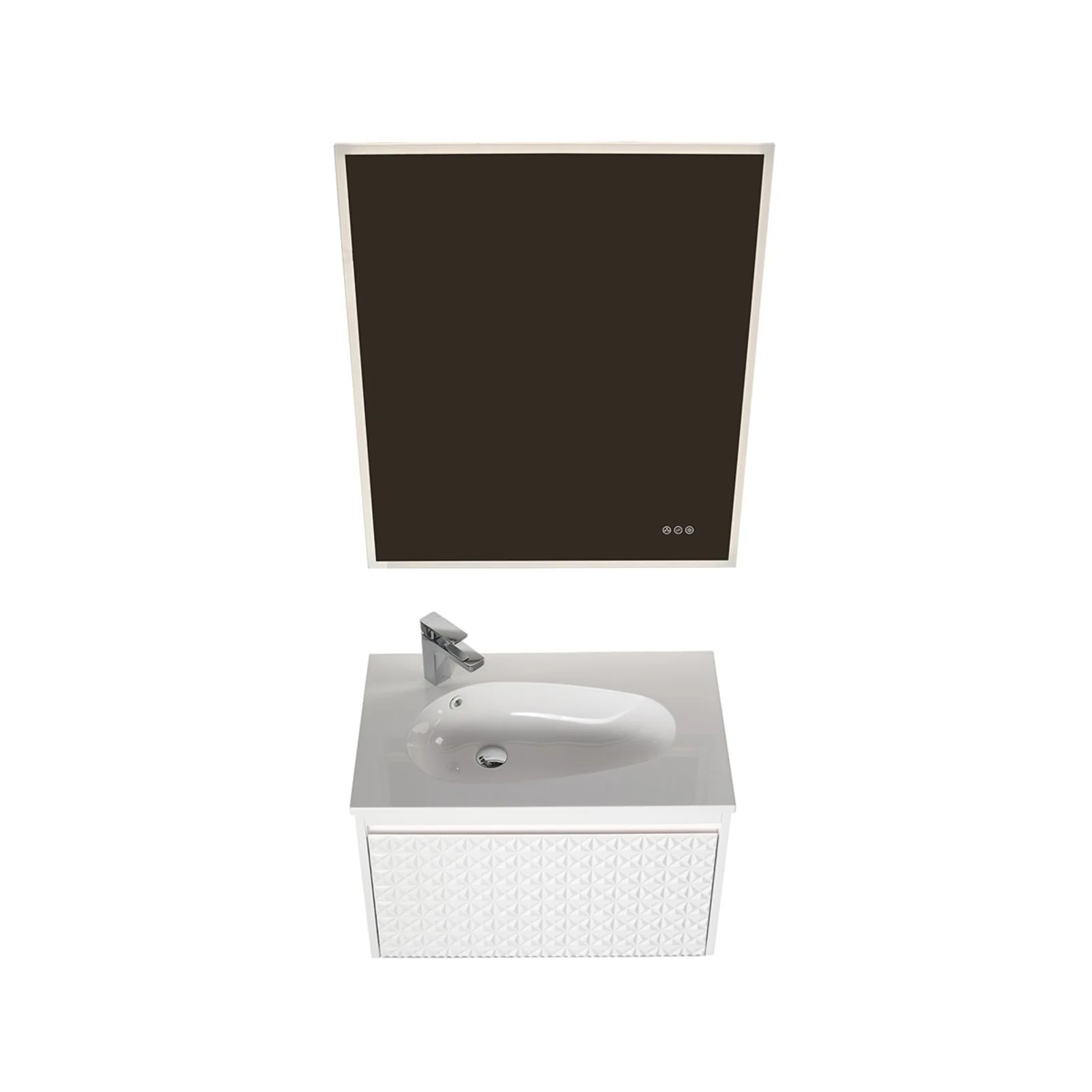 Blossom 30" Minimalist Style Vanity with Modern LED-Lit Teardrop-Shaped Basin - Image 11