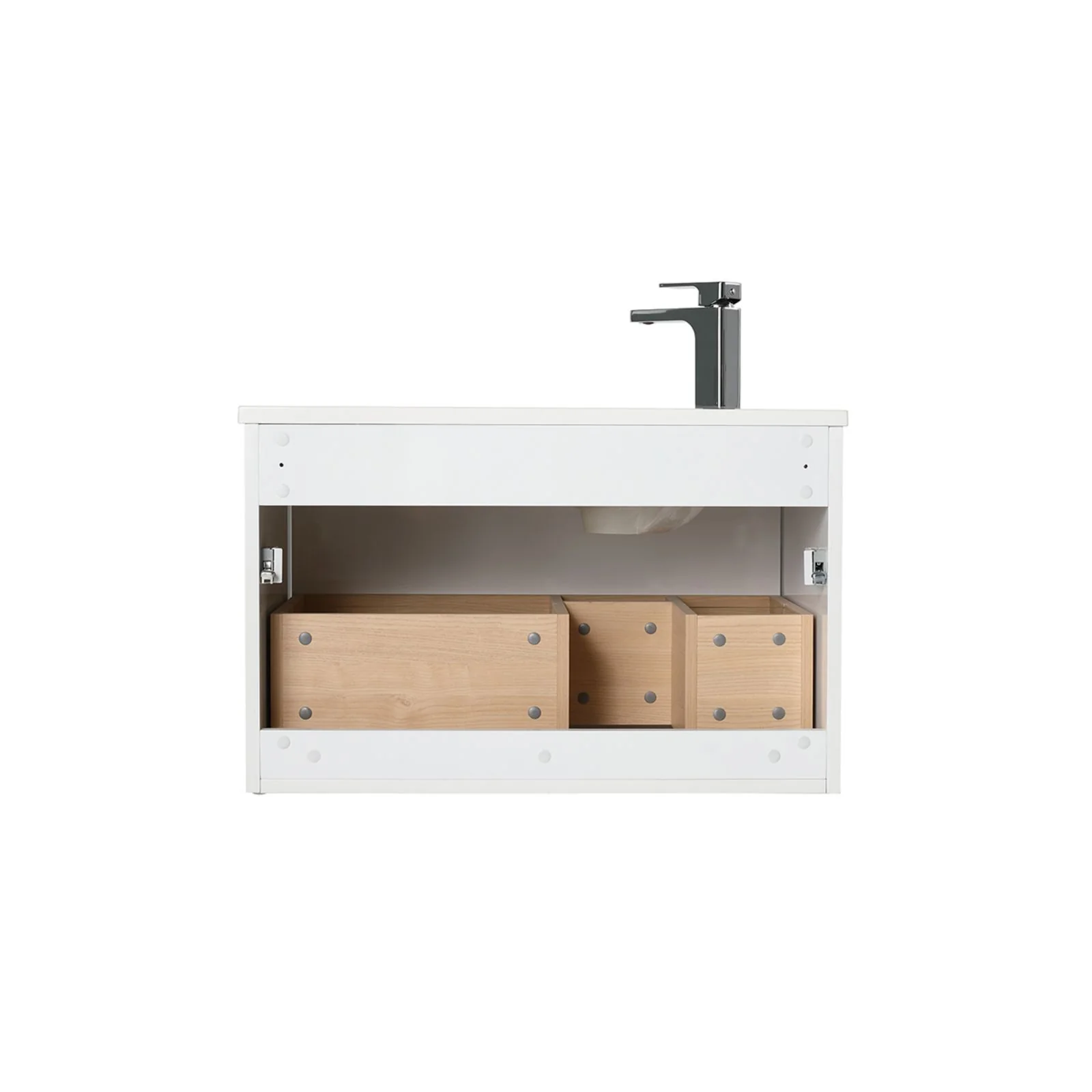 Blossom 30" Minimalist Style Vanity with Modern LED-Lit Teardrop-Shaped Basin - Image 12