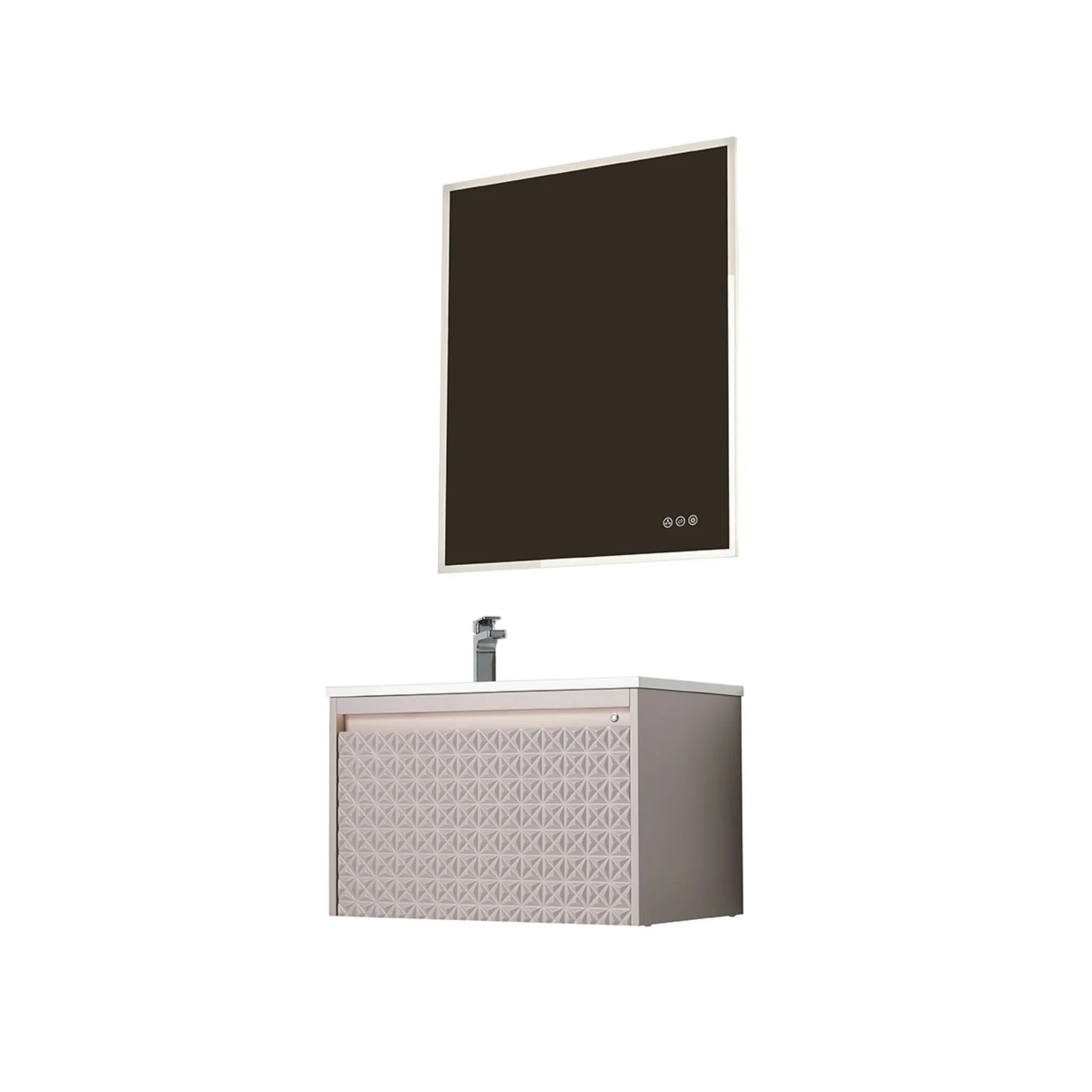 Blossom 30" Minimalist Style Vanity with Modern LED-Lit Teardrop-Shaped Basin - Image 3