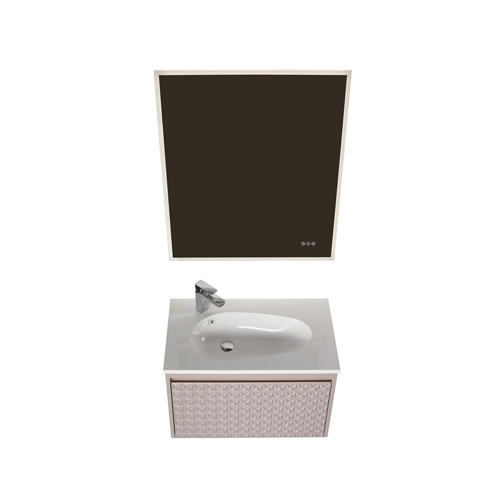 Blossom 30" Minimalist Style Vanity with Modern LED-Lit Teardrop-Shaped Basin - Image 5
