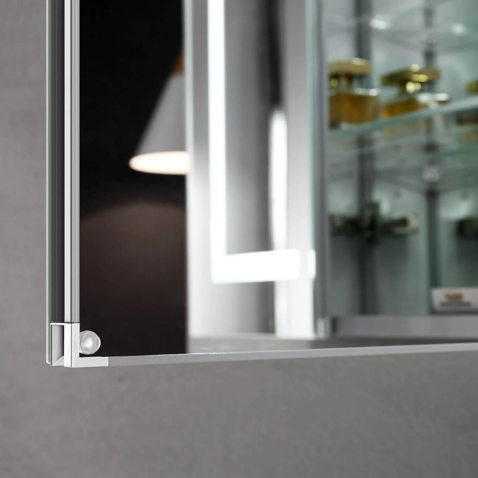 Blossom Vega 36" x 32" LED Mirror Medicine Cabinet - 2 Doors, Defogger, 3 Glass Shelves - Image 8