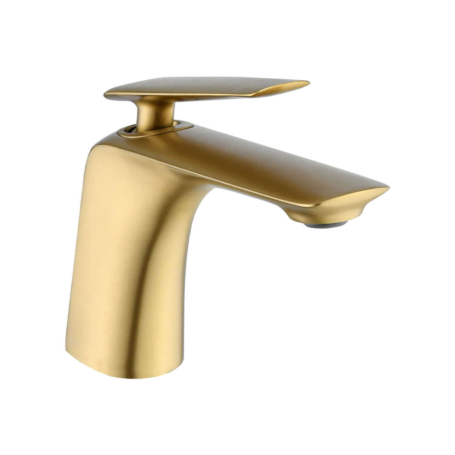 Brushed Gold Single Handle Single Hole Bathroom Sink Faucet with Pop-Up Drain - Image 6
