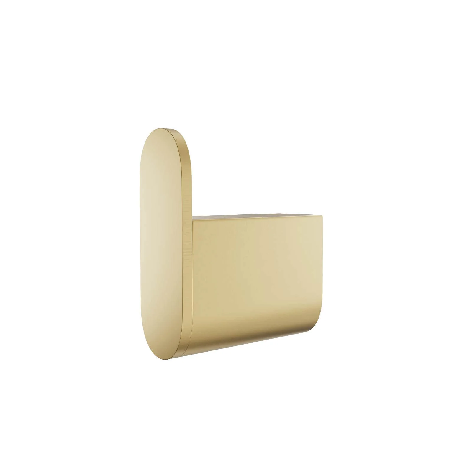 Brushed Gold Wall-Mounted Robe Hook with Screws