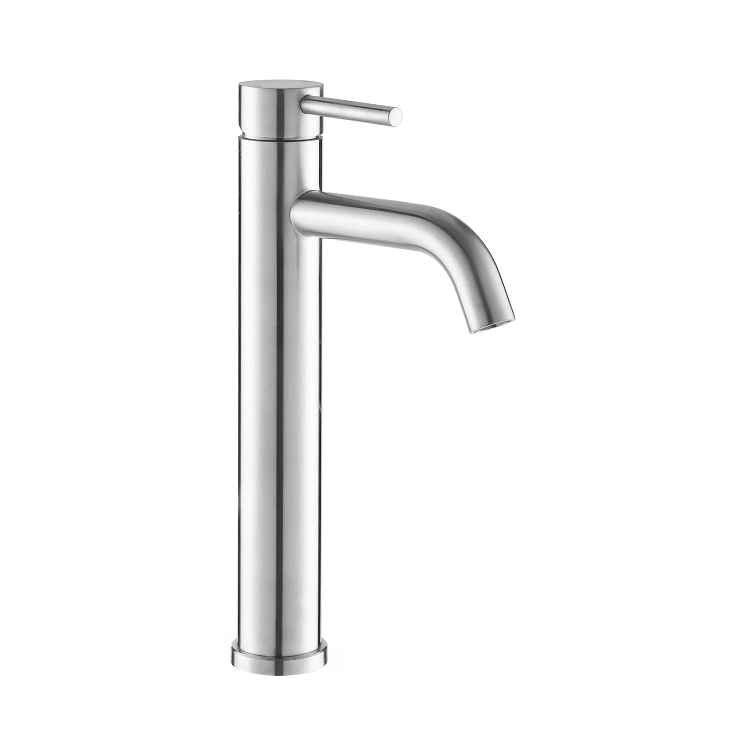 Brushed Nickel Tall Single Hole Bathroom Faucet for Vessel Sink - Image 7