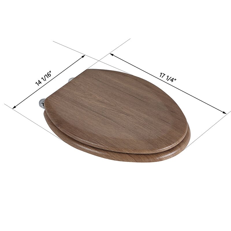 Oval Toilet Seat, Premium Molded Wood Seat with Quiet-Close Hinges - Image 6
