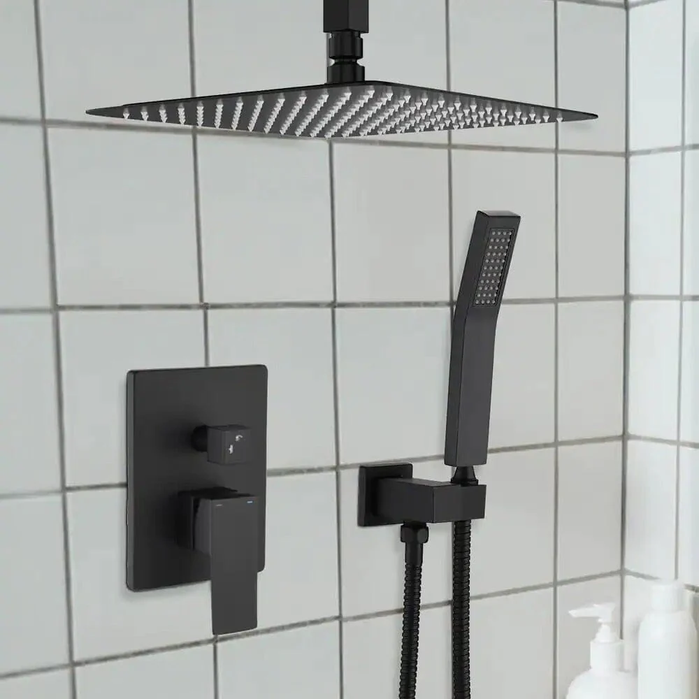 Ceiling Mount Shower 2 Spray Patterns with 12 in. Rain Shower Head Systems - Image 15
