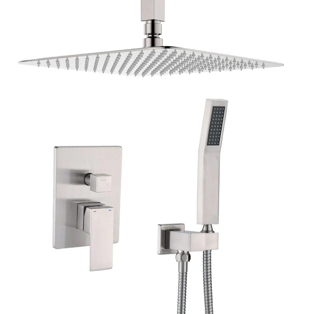Ceiling Mount Shower 2 Spray Patterns with 12 in. Rain Shower Head Systems - Image 32