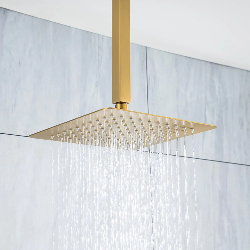 Ceiling Mount Shower 2 Spray Patterns with 12 in. Rain Shower Head Systems - Image 4