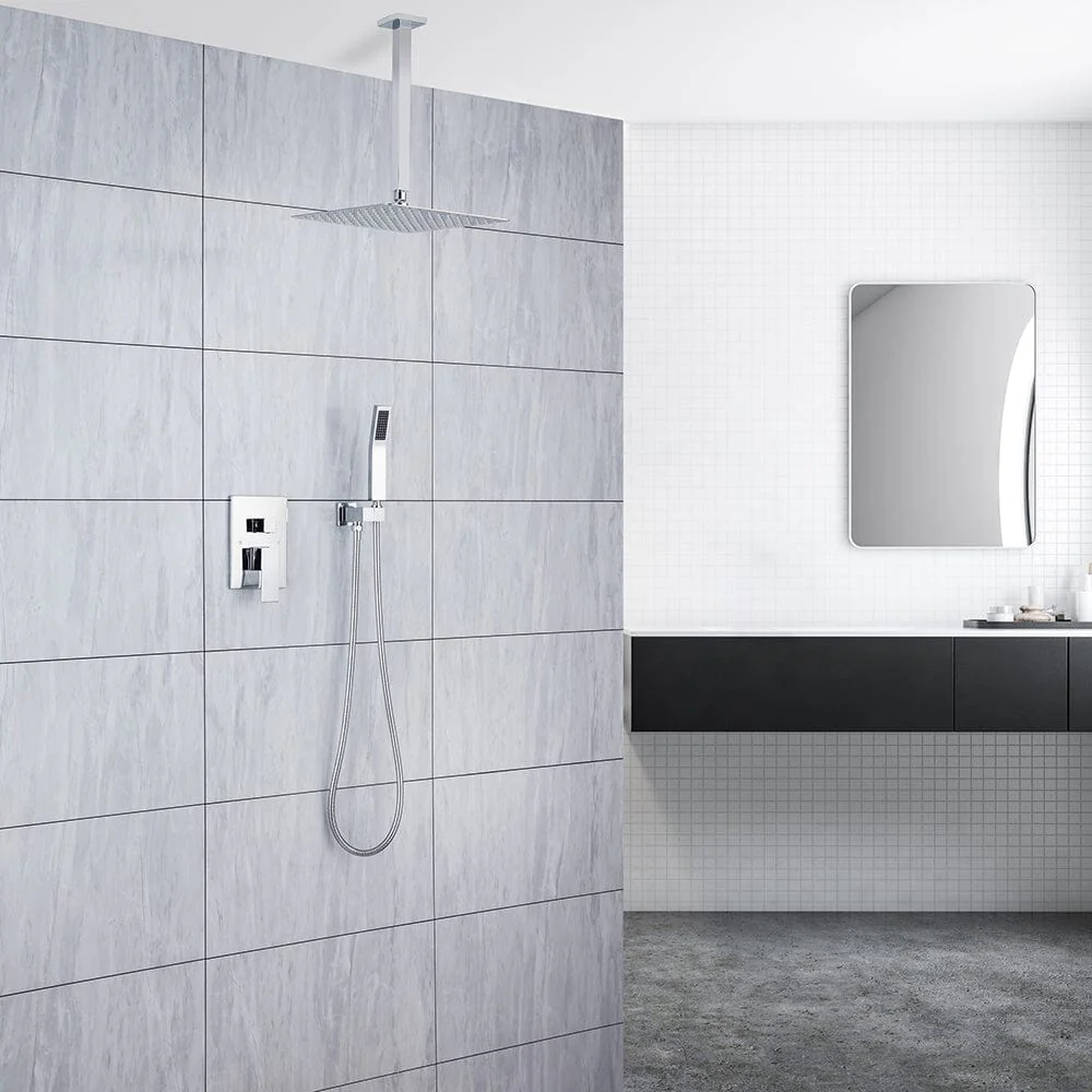 Ceiling Mount Shower 2 Spray Patterns with 12 in. Rain Shower Head Systems - Image 40