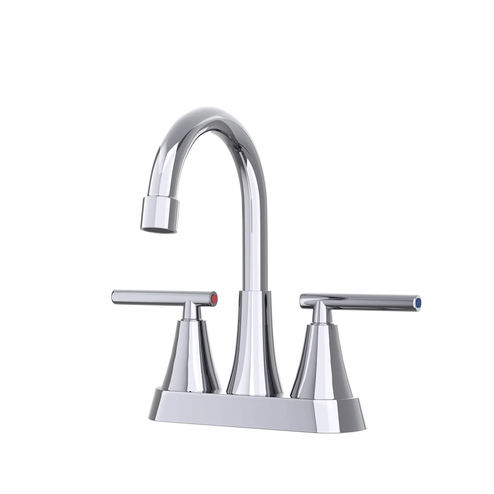 Chrome Double-Lever Bathroom Lavatory Faucet - Image 5