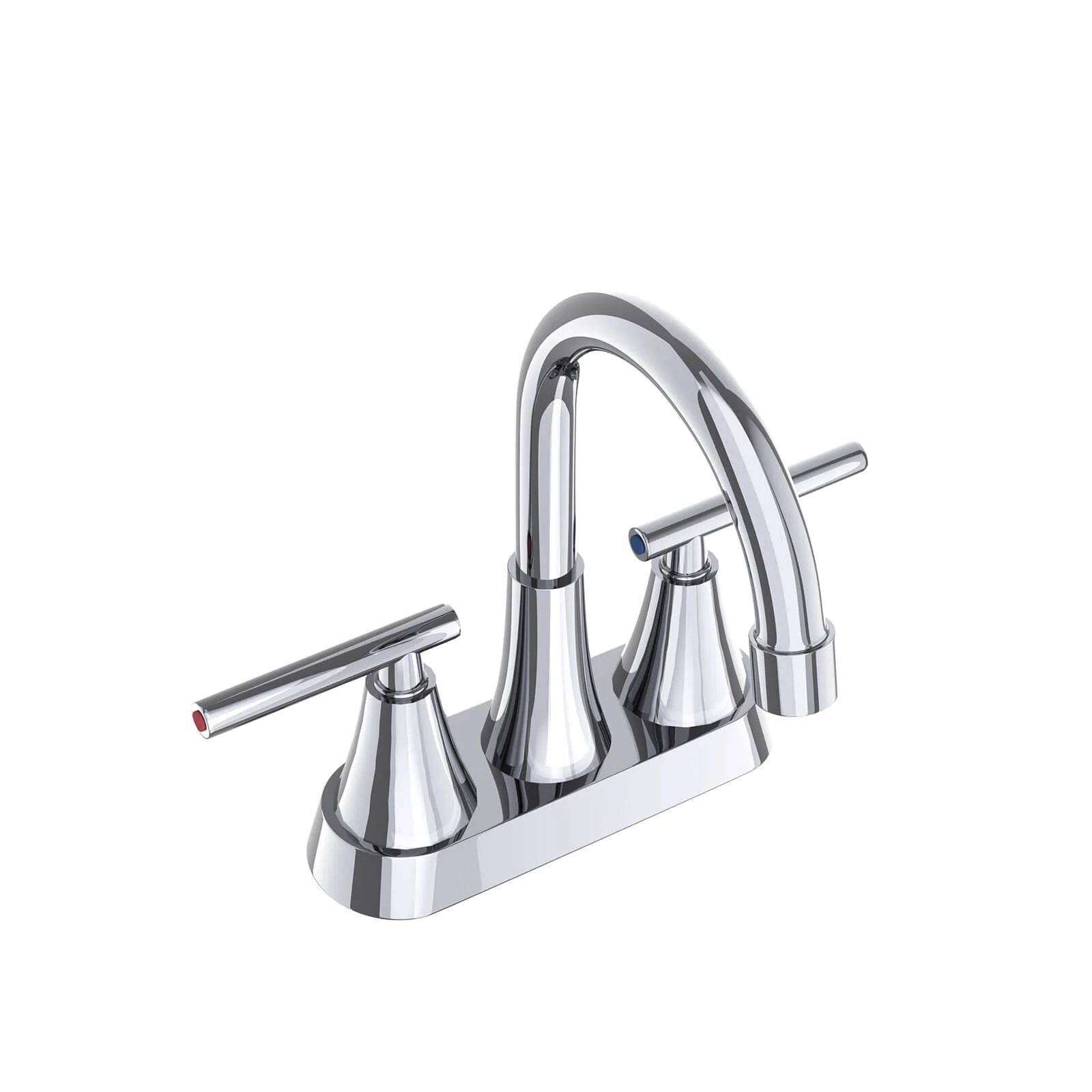 Chrome Double-Lever Bathroom Lavatory Faucet - Image 6