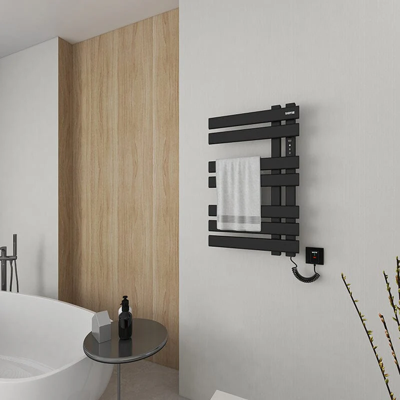 Electric Towel Warmer, Heated Towel Rack with Touch Panel, Timer & Adjustable Temperature, Flat 7 Bar Towel Warmer, Plug-in - Image 10