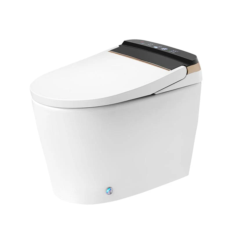 Elongated One-Piece Floor Mounted Smart Toilet with Built-in Water Tank - Image 6