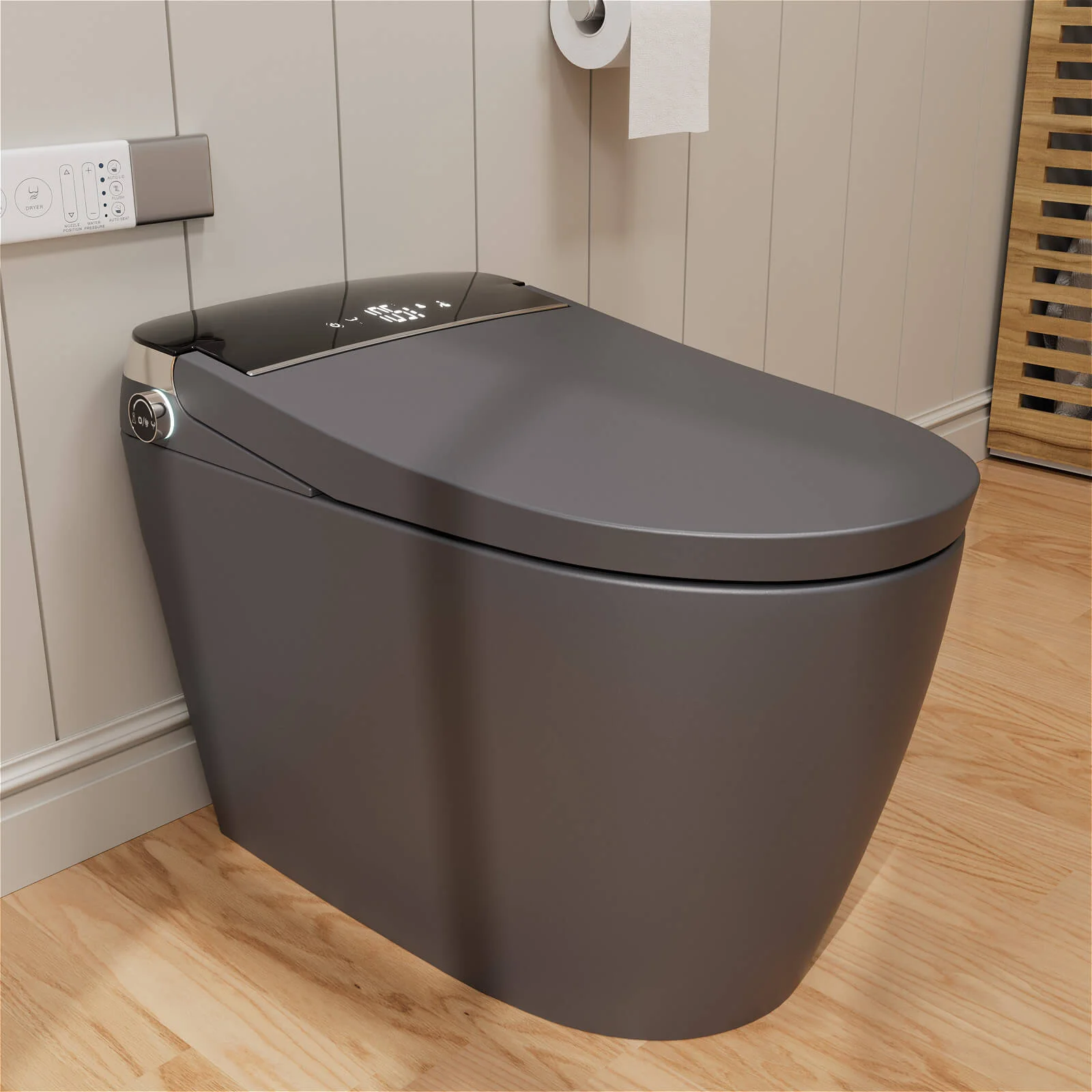 One-Piece Smart Toilet with Built-in Bidet, LED Night Light, Heated Seat, Warm Water - Image 11