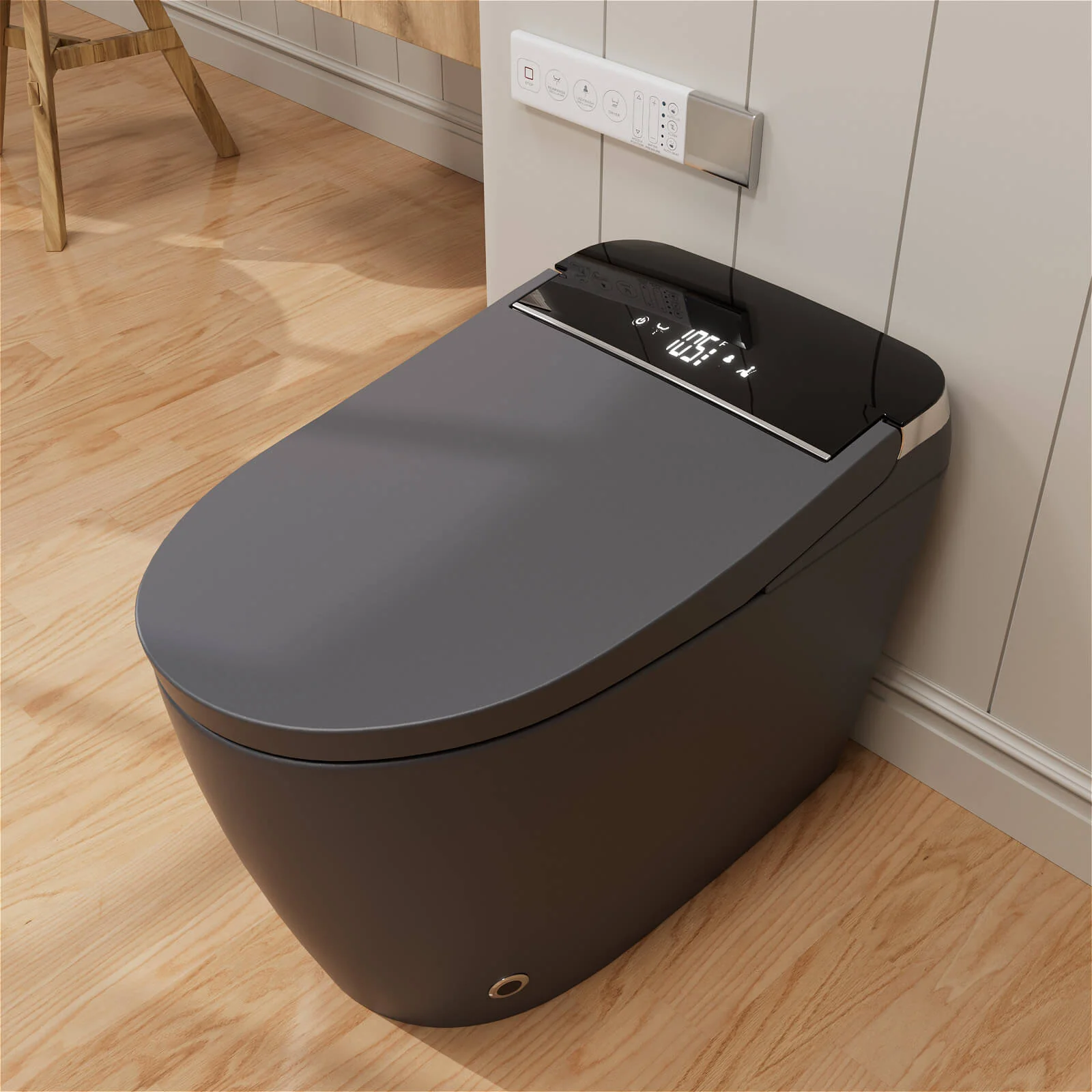 One-Piece Smart Toilet with Built-in Bidet, LED Night Light, Heated Seat, Warm Water - Image 12