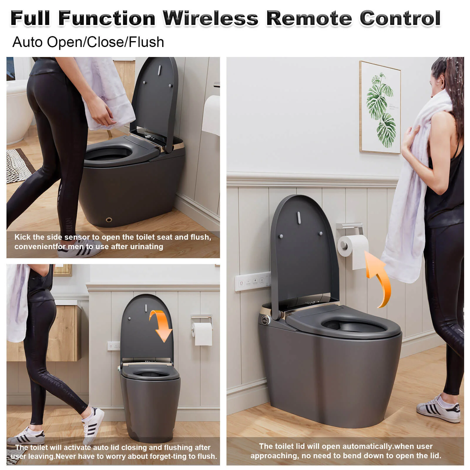 One-Piece Smart Toilet with Built-in Bidet, LED Night Light, Heated Seat, Warm Water - Image 18